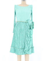 Mary McFadden Ruffled Plisse Dress Dress arcadeshops.com