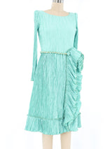 Mary McFadden Ruffled Plisse Dress Dress arcadeshops.com
