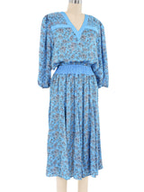 Diane Freis Floral Printed Midi Dress Dress arcadeshops.com