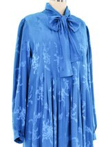 Teal Jacquard Silk Caftan Dress arcadeshops.com