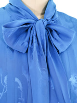 Teal Jacquard Silk Caftan Dress arcadeshops.com