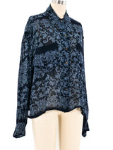 Jean Paul Gaultier Printed Crop Blouse Top arcadeshops.com