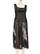Crane Embellished Crochet Tank Dress Dress arcadeshops.com