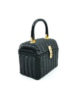 Black Top Handle Basket Bag Accessory arcadeshops.com