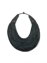 African Leather Bib Necklace Accessory arcadeshops.com