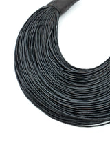 African Leather Bib Necklace Accessory arcadeshops.com