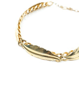 Goldtone Feather Choker Accessory arcadeshops.com