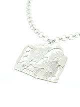 Modernist Open Work Pendant Necklace Accessory arcadeshops.com