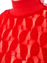 Jean Paul Gaultier Red Lace Top Top arcadeshops.com