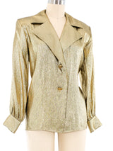 Yves Saint Laurent Gold Lamé Top Top arcadeshops.com