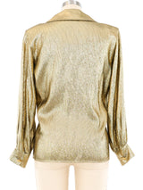 Yves Saint Laurent Gold Lamé Top Top arcadeshops.com
