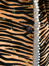 Gianni Versace Tiger Striped Ponyhair Coat Outerwear arcadeshops.com