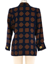 Yves Saint Laurent Printed Blazer Jacket arcadeshops.com