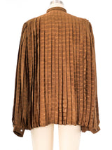 Gucci Pleated Silk Blouse Top arcadeshops.com