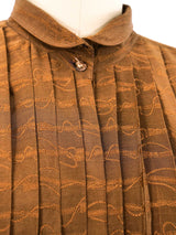 Gucci Pleated Silk Blouse Top arcadeshops.com