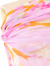 Givenchy Pastel Floral Chiffon Gown Dress arcadeshops.com