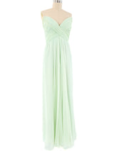 Bob Mackie Strapless Chiffon Gown Dress arcadeshops.com