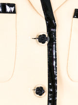 Chanel Patent Leather Trimmed Skirt Suit Suit arcadeshops.com