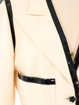 Chanel Patent Leather Trimmed Skirt Suit Suit arcadeshops.com
