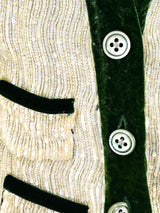 Voyage Sequin Embellished Wool Cardigan Jacket arcadeshops.com