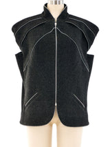 Chanel Zipper Accented Vest Jacket arcadeshops.com