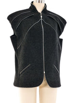 Chanel Zipper Accented Vest Jacket arcadeshops.com