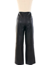 Chanel Pearl Trimmed Leather Trousers Bottom arcadeshops.com