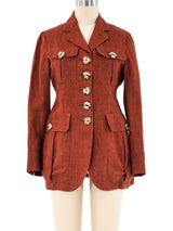 Romeo Gigli Linen Safari Jacket Jacket arcadeshops.com