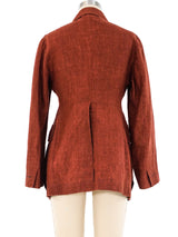 Romeo Gigli Linen Safari Jacket Jacket arcadeshops.com