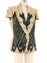 Gianfranco Ferre Cap Sleeve Lace Jacket Jacket arcadeshops.com