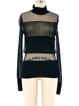 Gianfranco Ferre Patchwork Mesh Top Top arcadeshops.com