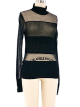 Gianfranco Ferre Patchwork Mesh Top Top arcadeshops.com