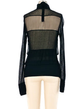 Gianfranco Ferre Patchwork Mesh Top Top arcadeshops.com