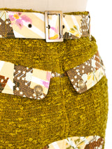 John Galliano Patchwork Tweed Skirt Bottom arcadeshops.com