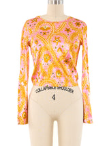 Christian Lacroix Printed Satin Top Top arcadeshops.com