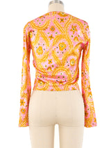 Christian Lacroix Printed Satin Top Top arcadeshops.com