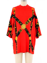 1993 Gianni Versace Harness Printed Tee T-Shirt arcadeshops.com