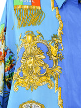 Versace Istante American Indian Silk Shirt Top arcadeshops.com