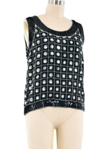 Bead and Sequin Embellished Tank Top arcadeshops.com