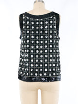 Bead and Sequin Embellished Tank Top arcadeshops.com