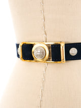 Gianni Versace Suede Medusa Head Belt Accessory arcadeshops.com