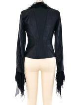 Gianni Versace Ruffle Trimmed Jacket Jacket arcadeshops.com