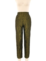 Krizia Textured Metallic Trousers Bottom arcadeshops.com