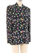 Versace Dot Printed Bodysuit Blazer Set Suit arcadeshops.com