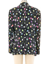 Versace Dot Printed Bodysuit Blazer Set Suit arcadeshops.com