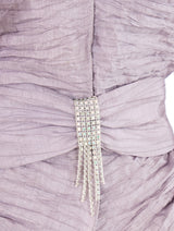 Sculptural Pleated Floral Skirt Ensemble Suit arcadeshops.com