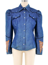 Castelbajac Denim Western Shirt Top arcadeshops.com