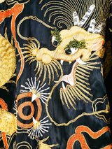 Golden Dragon Embroidered Silk Robe Jacket arcadeshops.com