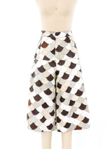 Scalloped Leather Patchwork Gauchos Bottom arcadeshops.com