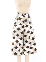 Scalloped Leather Patchwork Gauchos Bottom arcadeshops.com